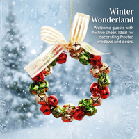 Wreath for Christmas Front Door, Christmas Wreath Iron for Holiday Door, Festive Iron Hanging Ornament