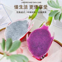 解压仿真双层水果火龙果夹籽籽硅胶玩具潮玩玩具