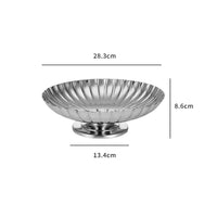 Fruit Bowl with Pedestal Shallow Pedestal Bowl Polished for Tabletop