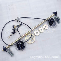 DIY Custom Three-Wheel Four-Wheel Motorcycle Beach Buggy Kart Modified Rear Axle Suspension Dual Disc Brake Rear Axle Three-Hole