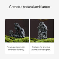 Creative Cement Rockery Landscape Decor for Fishbowls Bonsai