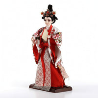 Chinese Opera Figurine Cultural Figurine with Display Base Detailed Traditional Chinese Doll for Desk, Shelf
