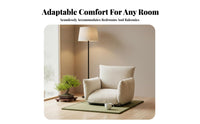 Adjustable Backrest Lounger Foldable Design Adjustable Padded Lounger Multi-Angle Adjustment Thick Cushioning for Teens, Bedroom