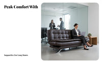 Multi-Functional 3-Seater Fold-extendable Bed Foldable Design Pull-extendable Foam Sofa Bed two-in-singleUse Office Furnishing Space Saving for Business Owners, Apartment Dwellers, Homeowners, Reception Area, Guest Room, Bedroom