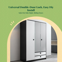 Keyless zinc alloy double door lock