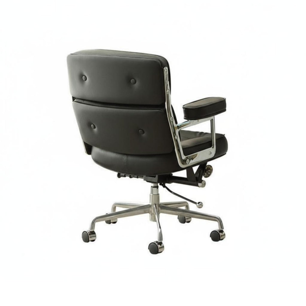 Upholstered Rolling Armchair Wheeled Base Tufted Rolling Armchair for Designers