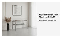 2-Tier Shoe Organizer with Seat Modern Minimalist aesthetic Entryway Bench