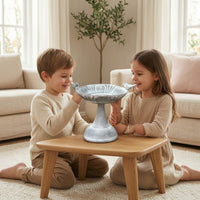 Decorative Bowl with Birds Compact Metal Pedestal Dish Outdoor for Decorators