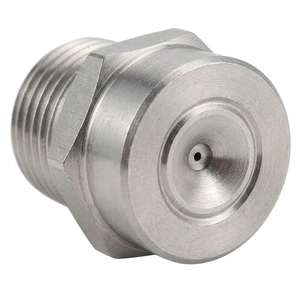 Stainless Steel Spray Nozzles, 120 Degree Wide Angle Solid Cone Industrial Misting Spray Nozzle, 1/4" NPT Thread for Humidification, Dust Removal