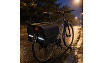 Load-Bearing Boards Double-Sided Pannier Bag Flap Closure Rear Pannier Bag Reflective Strips Cycle Accessory Large Capacity for Cargo Carrying, Cycling