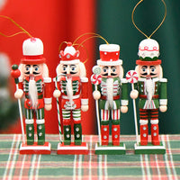 13cm Candy Nutcracker Soldier Wooden Christmas Decoration Small Gift