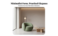 Rounded Tub Armchair Modern Design Accent Chair Soft Upholstery Luxurious Cushioning for Readers, Boutique, Living Room