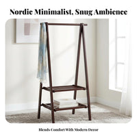 Minimalist Design Freestanding Clothes Rail Multi-Functional A-Frame Clothes Rack Space-Saving Garment Stand Easy Assembly for Apartment Dwellers, Homeowners, Bedroom, Entryway, Hallway, Dorm Room