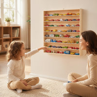Toy Car Display  Model Car Display Shelf Low Profile Storage Rack with Compartments for Collectors, Bedroom