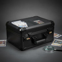 Aluminum Card Briefcase Carbon Fiber Finish PSA Card Carrying Case Shockproof