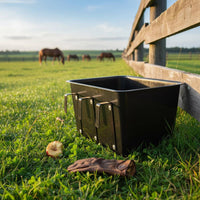 Horse Feed Container Easy to Clean Livestock Feeding Wall Mounted for Barn