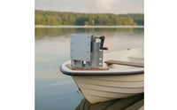 Transom Lift Plate with Hand Crank Screw-on Outboards Motor Bracket with Setback Sturdy Hardware for Boaters