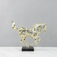 Metal Horse Sculpture Collectible Creature Statue Realistic