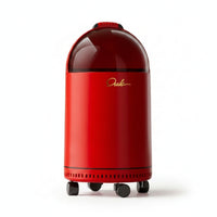 Rolling Trash Bin Vented Lower Rim Garbage Can with Lid Vertical Side Styling