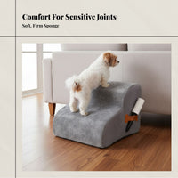 Dog Stairs, firm Foam Ladder for Small Dogs, Removable Cover, Sofa Couch Chair