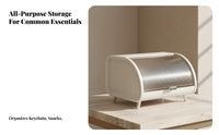 Roll-Top Storage Bin Long-Lasting Roll-Top Bread Box Moisture Resistant