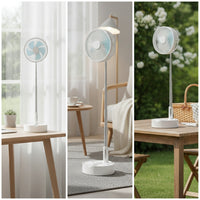 Telescoping Folding Standing Fan Portable Telescopic Fan Rechargeable USB-C for Students, Bedroom