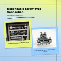 UK-2.5B Din Rail Terminal Block, Screw Connection, Insulated
