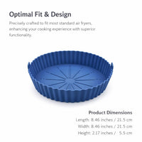 Stackable Air Fryer Basket Liner, Reusable Silicone Air Fryer Accessories, Round Food Grade Silicone Air Fryer Insert