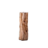 Resin Vase with Wood Organic Wood Log Vase Unique for Tabletop