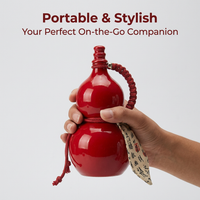 Glass Gourd Water Bottle Sealed, Gourd Water Chinese Hand Rope, Water Bottle Chi #variant:Red