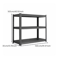 Multi-Layer Storage Shelf Rust-Resistant Freestanding Shelving Unit High Load Capacity Heavy Duty Steel Rack for Warehouse, Balcony, Living Room