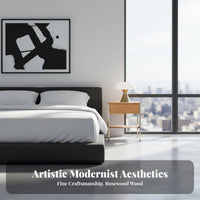 Single-Drawer End Table Modernist Inspired Nightstand space-saving Size for Living Room