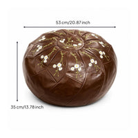 Footstool Round Storage Ottoman Storage Ottoman Zipper Opening