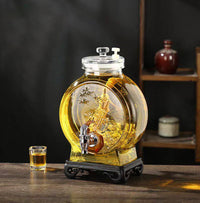 长方工艺品底座复古托盘树脂雕花架子泡酒瓶奇石花盆佛像托盘展示