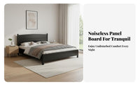 Nordic aesthetic Black Spindle Bed Modern Minimalist Bedroom Furniture Vintage Vintage Aesthetic Design Bedstead Sturdy Construction for partners, Adults, homeowners, Apartment Living, Guest Room