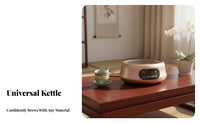 Compatible with All Cookware Electric Ceramic Tea Heater Adjustable Temperature Control Teapot Warmer Plate Fast Heating Infrared Tea Heater Automatic Safety Shutoff for Home Users, Office Workers, Living Room, Study, Camping, Travel