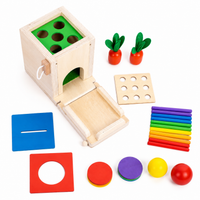 4-in-1 Wooden Activity Box, Educational Toy for Toddlers 3+, Fine Motor Skills and Early Learning