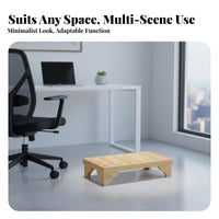 Small Accent Seat Non-Slip Low Slatted Bench Waterproof for Office Workers, Kids