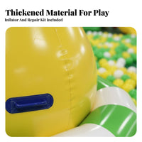 Multi-Activity Inflatable Castle Includes Slide and Seesaw Bounce House Vividly Colored Safety-Focused Design for Children
