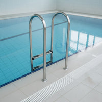 Stainless Steel Pool Ladder Non-Slip Pool Ladder with Handrails Screw-On
