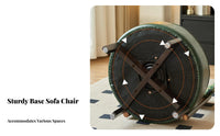 SunburstaestheticShaped Chair Reclining backrestrest Single Sofa rotating Base Plush Cushioning for Adults, Homeowners