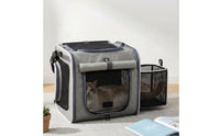 Breathable Expandable Pet Carrier Backpack Soft-Sided Cat Carrier Backpack Portable Comfortable for Small Dogs, Travel, Cycling