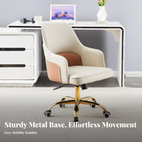 Upholstered Rotating Chair with Casters Minimalist Design Office Furniture High Spine Spinerest Easy Assembly for Study Room