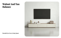 Extendable Design Retractable Media Stand with Coffee Table Large Storage Capacity TV Stand and Coffee Table Set Minimalist Aesthetic Entertainment Center Rounded Corners for New Residents, Homeowners, Families, Living Room, Apartment, Home