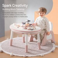 Kids Table and Chair Sets, Toddler Table and Chairs with 12 Watercolor Pens, Childrens Play Activity Table, Sturdy Material Desk