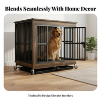 Furnitureand Design Dog Kennel Sturdy Construction Dog Kennel End Table Sturdy Duty Safe Door Secure Fastener for Indoors