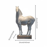 New Chinese Aesthetic Horse Statue Auspicious Gift Desktop Horse Statuette High-End Design Tabletop Figurine for Entryway