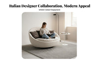 rotate Function enveloping Chair Modern aesthetic Single Sofa Enveloping Design Living Room Seating Deep Seat for Homeowners, Students, Office Workers, Lounge Aregardinga, Bedroom, perusing alcove