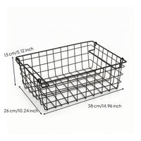 Wire Basket with Handle Lightweight Wire Storage Basket Sturdy for Shelves