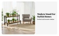 Four-Tier Rolling Planter Shelf Stepped Layout Four-Tier Rolling Plant Stand Mobile with Lockable Wheels Space-Saving